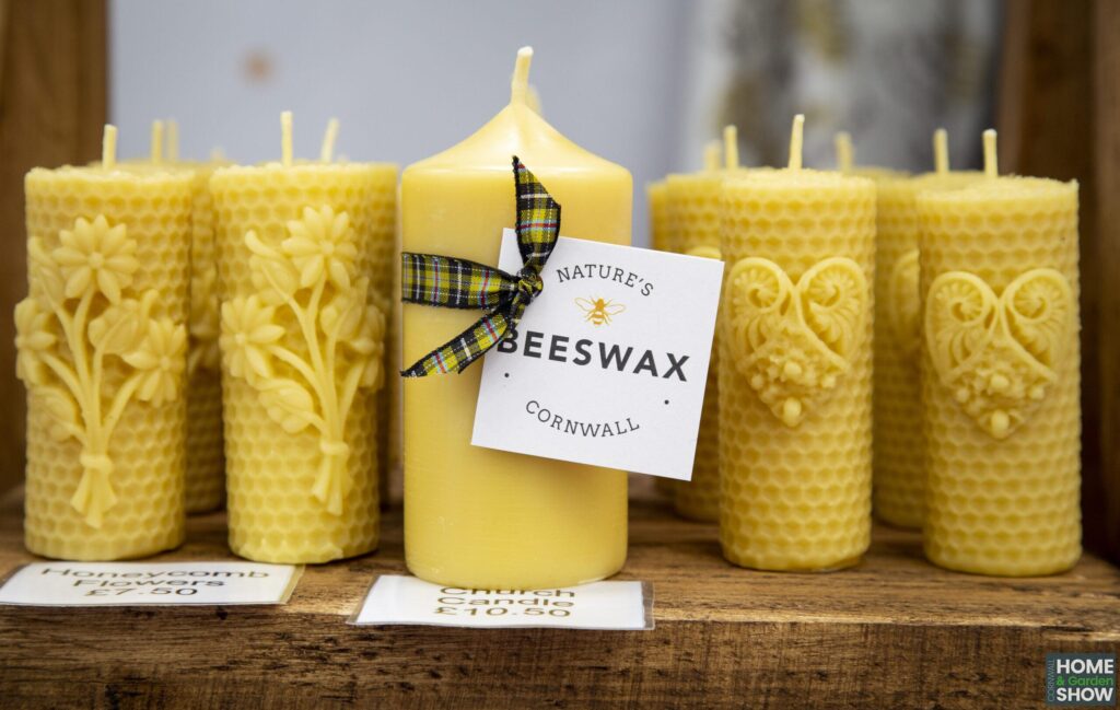 yellow beeswax nature candles from cornwall