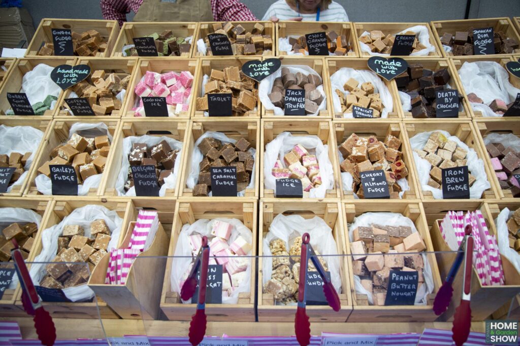 A selection of Cornish fudge at the Cornwall Home & Garden Show, A bite of Cornwall food and drink market